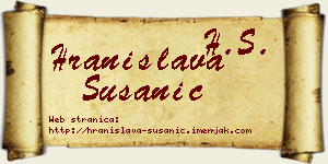 Hranislava Susanić vizit kartica